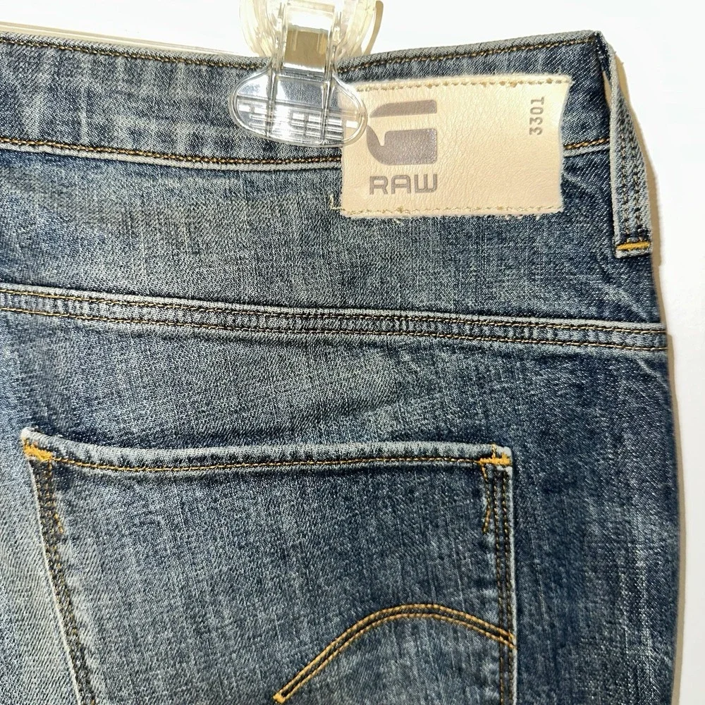 G‎ Star Raw Jeans Rider Stretch Denim size 27 Medium aged 3301